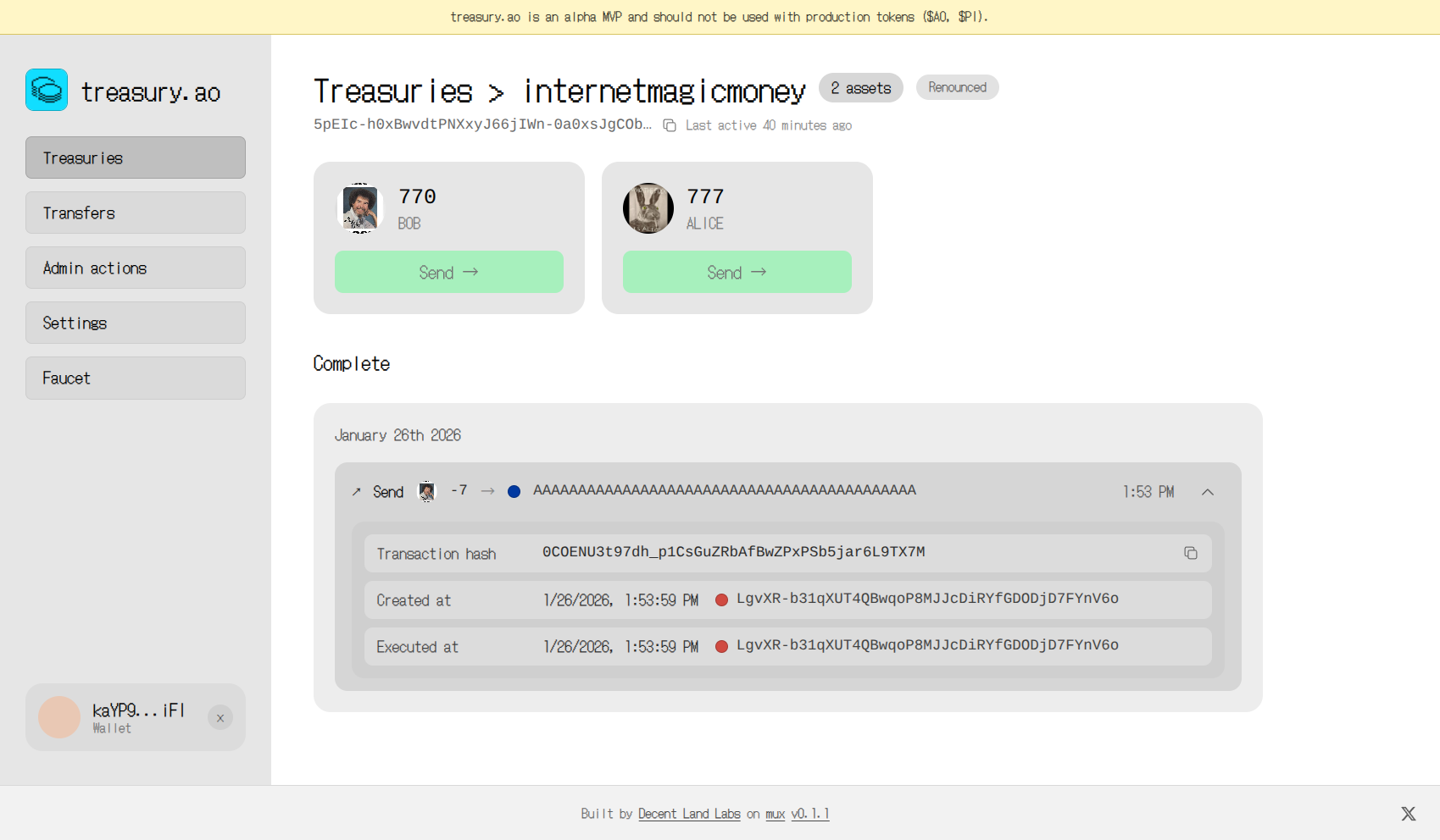 Introducing treasury.ao: the first general purpose multisig wallet on ao